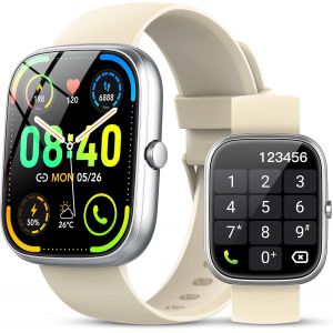 Kal-Montre Connectée Femme Homme, 1.91"" Hd Smartwatch Avec Appels Bluetooth, 110+ Sportifs, Montre Intelligente Sport Etanche Ip68 Podometre/Cardiofrequencemetre/Moniteur De Sommeil Pour Android Ios - Neuf