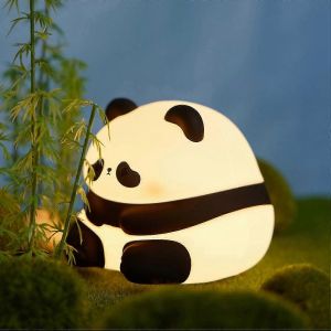 Mignon Panda Veilleuse,Led Squishy Nouveauté Lampe De Nuit Animal,Veilleuse De Chambre D'enfant À 3 Niveaux Dimmable,Panda Huahua - Neuf