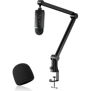 ASFASFq-Blue Yeti Bras Micro, Blue Yeti Yeti X Pied de Micro avec Filtre Anti Pop Bonnette Micro, Support de Microphone, Type Tubulaire, Gestion de Câbles Intégrée pour Studio Streaming, Gaming par - Neuf