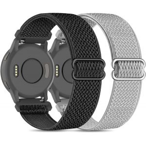 Eryi-Sangles Élastiques En Nylon 18/20/22 Mm Compatibles Avec Garmin Vivoactive 4s/Garmin Venus 2/Venu 2s, Garmin Venu/Venu Sq/Vivoactive 5&3, Garmin Venu 2/Venu 3/Vivoactive 4 Pour Homme Et Femme - Neuf
