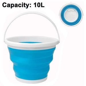 Seau Pliable Portable Avec Poignée ¿ Seau De Nettoyage Pliable Écologique Pour Activités De Plein Air, Camping Et Stockage - Neuf