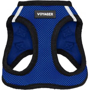 Eryi-Voyager Step-In Air U2013 Harnais En Maille Résistante Aux Intempéries Pour Chiens De Petite Et Moyenne Taille, Harnais (Bleu Roi/Bordure Noire), Taille M - Neuf