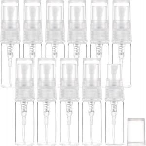 40PCS 3ml Mini Fine Brume Vaporisateur Bouteille en Verre Transparent Voyage Vide Parfum avec Couvercle en Plastique pour Parfum - Neuf
