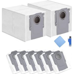 Senior-Sacs &Agrave; Poussi&egrave;re De Remplacement Pour Roborock Q Revo Robot, Kit D'Accessoires Pour Sacs D'Aspirateur Pour Q Revo, Sacs De Remplacement Avec 1 De Nettoyage Et 1 Chiffon (8 Pcs)[L828] - Neuf