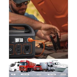 Tianyi-Câble Alligator 12v Vers Allume-Cigare Pour Jackery, Bluetti, Anker, Connecteur Allume-Cigare 14awg À Clips De Batterie Pour Générateurs Solaires Et Stations D'énergie (2 Mètres) - Neuf