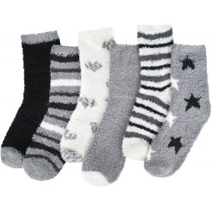 Kalanka-Chaussettes Moelleuses Femmes Hiver 6 Paires Douces Chaudes Thermiques Confortables Pilou Imprimé Bande Chaussette Noël Cadeau Pour Dames Filles - Neuf