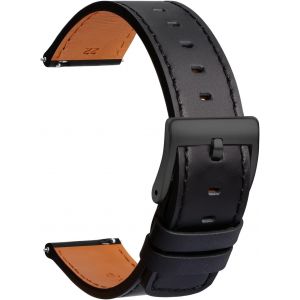 Tstrap Bracelet Montre Cuir 20mm-Bracelet De Montre À Dégagement Rapide Marron Doux-Bracelets De Montres De Sport Pour Hommes Femmes-Bracelet De Montre Intelligente-18mm 19mm 21mm 22mm.[U2820] - Neuf
