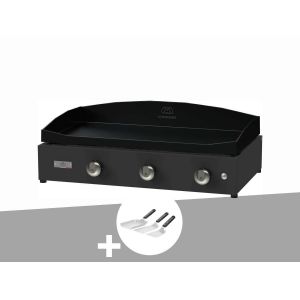 Plancha Pure 375 noire gaz + Kit 3 spatules - Le Marquier - Neuf