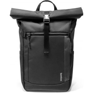 acdsgd-Rolltop Sac &agrave; Dos pour Ordinateur Portable 13-17,3 Pouces, Sac &agrave; Dos de Voyage Extensible et R&eacute;sistant &agrave; l'Eau, Capacit&eacute; Ajustable 25-30L, Sac &agrave; Dos Casual Commuter pour le Coll&egrave;ge, Noir - Neuf