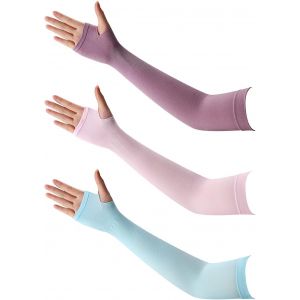 Manches De Bras,3 Paires De Protection Uv Manches De Bras De Refroidissement Femmes Hommes Été Soleil Bras Couverture Manches Tatouage Couverture Pour Cyclisme Randonnée Course À Pied Blue - Neuf