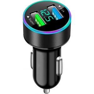 Eryi-Allume Cigare Usb, Total 66w [Super & 3.1a] Chargeur De Voiture, Prise Usb Charge Rapide 12v, Double Adaptateur Chargeurs De[2192] - Neuf