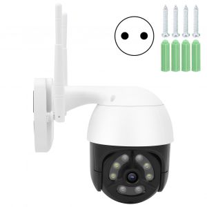 Camera de securite 8 LED WIFI IP66, detection de mouvement, vision nocturne, prise 100-240 V EU - Neuf