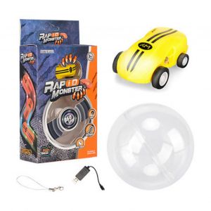 Mini LED Racers Car Toy 360 Rotating USB Racing Car Toy for Kids Children-Jaune - Neuf