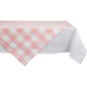 Eryi-Buffalo Check Collection Nappe Classique De Style Rustique Rose Et Blanc 101,6 X 101,6 Cm - Neuf
