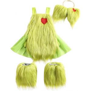 B&eacute;b&eacute; Gar&ccedil;on Fille De No&euml;l Costume Enfant Santa Costume Mignon Santa Claus Cosplay Robe De V&ecirc;tements De No&euml;l Manteau Pantalon Ensemble(Style 1 59cm) - Neuf