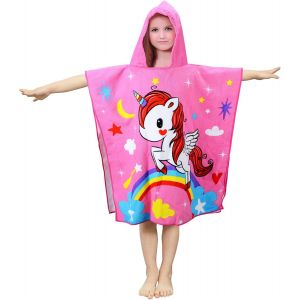 Tzf-Cape De Bain Enfant Poncho De Bain Enfant Serviette De Bain Enfants Serviette De Plage &Agrave; Capuche Motifs Mignons Usage Multiple Pour Enfants De 2 &Agrave; 8 Ans - Neuf