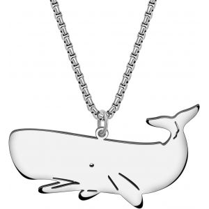 Kal-Collier En Acier Inoxydable Cachalot Baleine Pendentif Chaîne Charms Baleine Cadeaux Pour Femme Filles Charms Bijoux Mer - Neuf