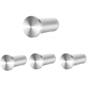 Crochet Mural Ronds 4 Pi&egrave;ces,Patere Murale en Acier Inoxydable 304,Patere Salle de Bain Cuisine Chambre,Capacit&eacute; de Charge 30 KG,Argent&eacute; - Neuf