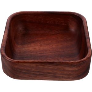 Checarzhn--No1-Assiette À Fruits En Bois D'acacia - Bol En Rotin - Plateau À Fruits - Vaisselle Décorative - Plat À Collation - Plateau De Table En Bois - Assiette À Dessert - Café - Neuf