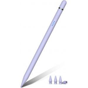 Pencil 1Ère Génération Pour Ipad, Stylo Pour Ipad Avec Reject De Paume, Sensibilité À L`Inclinaison. Stylet Pencil Compatible Avec Ipad 6-10, Air 3/4/5/11''M2, Mini 5/6, Pro 11""/12,9""/13''M4 (Violet) - Neuf