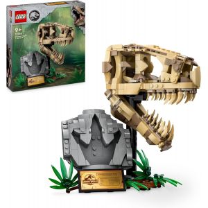 KALANKA-Jurassic World Les Fossiles de Dinosaures Le Crâne du T. Rex, Jouet de Dinosaure à Construire, Déco pour la Chambre d'enfant, Squelette avec Empreinte, Cadeau pour Garçons et Filles 76964 - Neuf