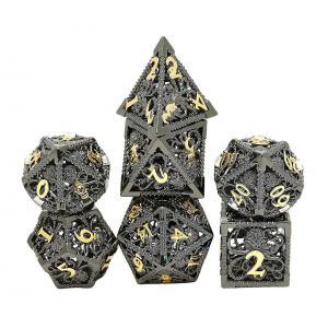 Jeu De D&eacute;s En M&eacute;tal Hollow Polyedral Octopus D&eacute;s En M&eacute;tal Pour Jeux De Table - Neuf