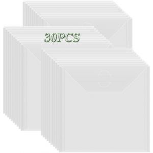 Sjzg-Lot De 30 Sacs De Rangement En Plastique Transparent Refermables Pour Matrices Et Timbres, Pour Bricolage, Scrapbooking, Fabrication De Cartes, Loisirs Créatifs Et Pochoirs (17,8 X 12,7 Cm) - Neuf