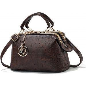 SJZG-Sacs &Agrave; Main Port&eacute;s Epaule Femme Sac Bandouli&egrave;re Petit Sac D'&Eacute;paule En Pu Cuir Sac Epaule R&eacute;tro Sac De Soiree Pochette Sac Crossbody Caf&eacute; - Neuf