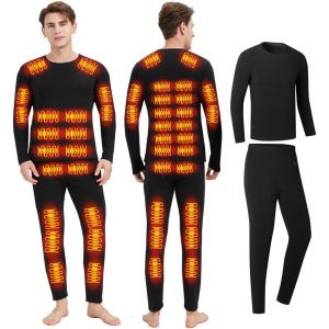 Jexnovashop-Ensemble De Sous-V&ecirc;tements Thermiques Chauffants Pour Homme Et Femme Chargement Usb 42 Zones Intelligent, Pour L'hiver Et Le Froid & S/4xl - Neuf