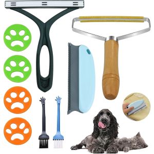Mevronisshop-Lot De 9 Brosses &Agrave; Poils D'animaux - Brosse Magique Pour Poils D'animaux - Brosse &Agrave; V&ecirc;tements - Brosse &Agrave; Poils De Chat - Mini Brosse En Nylon - Pour V&ecirc;tements, Tapis, Canap&eacute;, Poils D'ani - Neuf