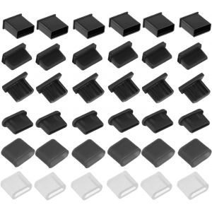 Kaly-Lot De 36 Bouchons De Protection Usb C,Bouchon Anti-Poussière Usb De Type C,Bouchon Anti-Poussière Usb De Type C,Capuchon De Protection Souple Pour Port Usb Pour Micro Usb,Usb A,Type C - Neuf