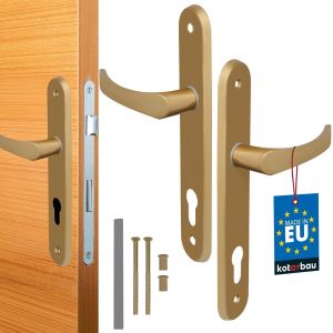 Poign&eacute;e de Porte 90 mm Gauche Droite pour Cylindre Profil&eacute; Ensemble de Porte Noir Garniture de Porte Ensemble de poign&eacute;es de Chambre Poign&eacute;e de Porte en Aluminium - Neuf