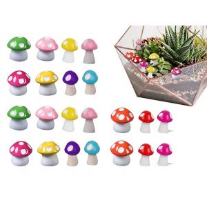 Mini statues de champignons en r&eacute;sine pour la d&eacute;coration de jardins f&eacute;eriques - 40 pi&egrave;ces - Neuf