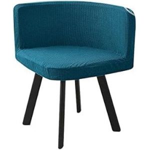 ¿Bleu¿Housse De Chaise Scandinave Velours 1 Pièces-Blanche Bureau Fauteuil Chaise De Couverture Extensible Dossier Housse De Chaise Salle A Manger, Versez Le Salon De L'hôtel De La Chaise Recouvre - Neuf