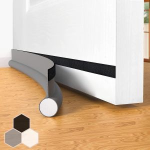 Gris Auto-Adhésif Projet De Bouchon Joint De Porte Pour Les Portes, 94 Cm Sous La Porte Le Projet De Bouchon Isolant De Porte De Balayer De Protection Contre Les Intempéries, Insonorisées - Neuf