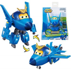 ERYI-Jerome Avion Jouet Transformable Et Figurine Robot, Robot Transformable Du Dessin Animé, Jouet Enfant 3 4 5 6 7 8 Ans Garcon Fille - 12 Cm, Bleu - Neuf