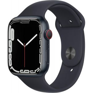 Apple Watch Series 7 (Gps + Cellulaire,45Mm) Boîtier En Aluminium Minuit Avec Bracelet Sport Minuit (Reconditionné) - Neuf