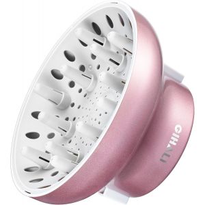 Diffuseur Universel Tr&egrave;s Solide pour Cheveux Boucl&eacute;s et Ondul&eacute;s | Accessoire pour S&egrave;che-Cheveux 4.4-6.6 cm, Portefeuille Robuste, Anti-Frisottis (Or Rose) - Neuf