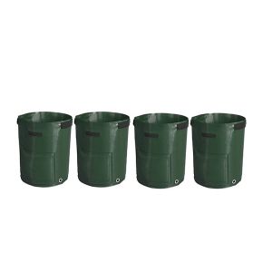Lot de 4 sacs de plantation de pommes de terre avec poign&eacute;es pour une r&eacute;colte et un drainage faciles, capacit&eacute; de 10 gallons, en poly&eacute;thyl&egrave;ne durable. - Neuf