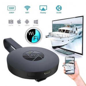 Dongle d¿affichage WiFi sans fil HDMI, 5 GHz + 2,4 GHz WiFi Drahtlos Mini Bildschirm teilen Anzeigeempfnger 1080HD, Untersttzung Miracast Airplay DLNA fr Andr - Neuf