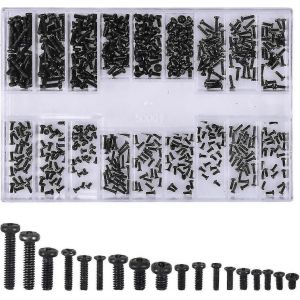 Kit de vis 500 pièces,vis à tête fraisée,micro-vis de réparation kits d'outils pour la réparation d'ordinateurs,lunettes,montres,bijoux,facile à porter,M1.2 M1.4 M2,B - Neuf