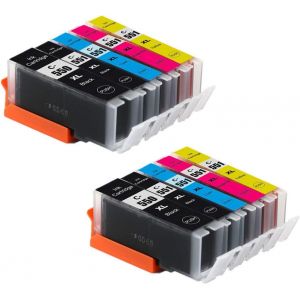 10 Cartouche d'encre Compatible pour Canon PGI-550 XL CLI-551 XL pour IP7200 IP7250 IX6800 IX6850 MG5400 MG5450 MG5550 MG5600 MG5650 MG5655 MG6400 MG6450 MG6650 MX720 MX725 MX920 MX925 - Neuf