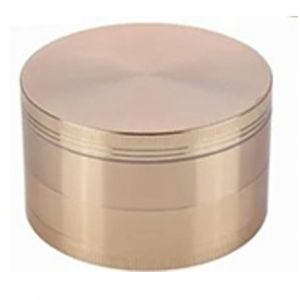 HJLIAN Broyeur a epices en alliage de zinc, broyeur a herbes et epices, 63 mm, 4 couches, pour cigarettes, epices, or rose - Neuf