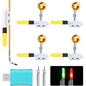 Bâtons Lumineux À Craquer Pour La Pêche,4psc Sonnette Float Glow Stick Clochettes D'alarme De Pêche Lampe Lumineuse Étanche Alarme Pour Pêche De Nuit - Neuf