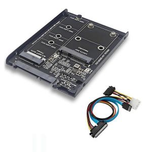 Boîtier SSD M2 NGFF & MSATA vers SATA3.0 6Gb Carte montante adaptateur - Neuf