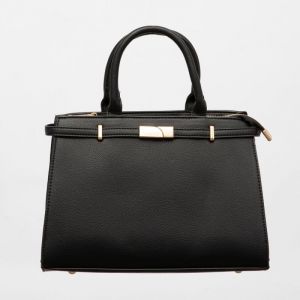 Sac thumette trap&egrave;ze avec clip dor&eacute; 32x13x22cm Femme GEORGES RECH - Neuf