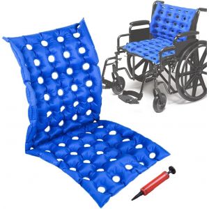 Coussin De Si&egrave;ge Gonflable Pour Fauteuil Roulant 102*48cm Avec Dossier Complet, Coussin Anti-Escarres Pour Personnes &Acirc;g&eacute;es Alit&eacute;es Ou Handicap&eacute;es - Neuf