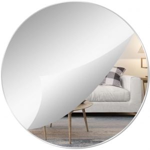 ERYI-Miroir Rond En Verre 20X20Cm Miroir Adhesif Mural Autocollant Petit Decoratif Pour Vanité, Salle De Bain, Salon Chambre - Neuf