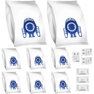 KAL-Gn Lot De 8 Sacs D'Aspirateur De Rechange Compatibles Avec Les Sacs D'Aspirateur Miele Complete C3, C1, C2, S227, S240, S270, S400, S2, S5, S8 Series, 6 Filtres - Neuf