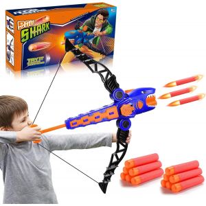 ERYI-Jouet Enfant 3 4 5 6 7 8 9 10 Ans Garçon, Jouets Arc Et Flèche Pour Enfants 3-12 Ans Jeux Exterieur Garçon 3-8 Ans Cadeaux Garçon Fille 3-12 Ans Requin Jouets De Tir À L'Arc Pour Enfants - Neuf